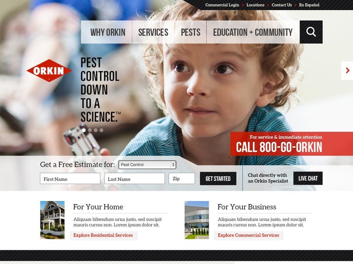 Orkin, Rebranding & website with Think Inc.